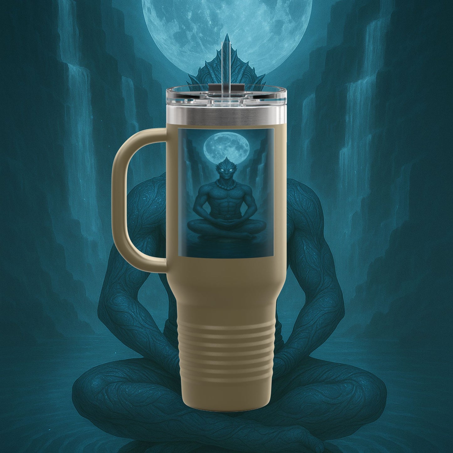 "taza de Viaje Aislada Naryzh -🌊 el Eco del Río Silente"