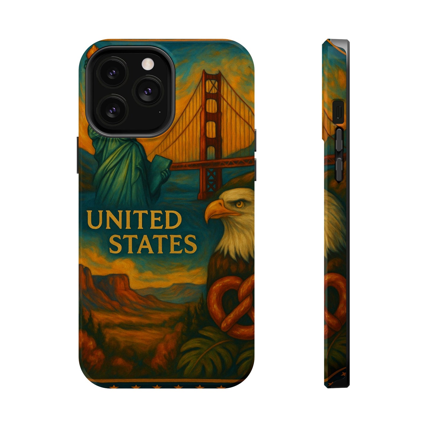 "Funda Magnética Reforzada Estados Unidos: Sueños, Libertad y Grandes Horizontes 🗽🏜️🌆"