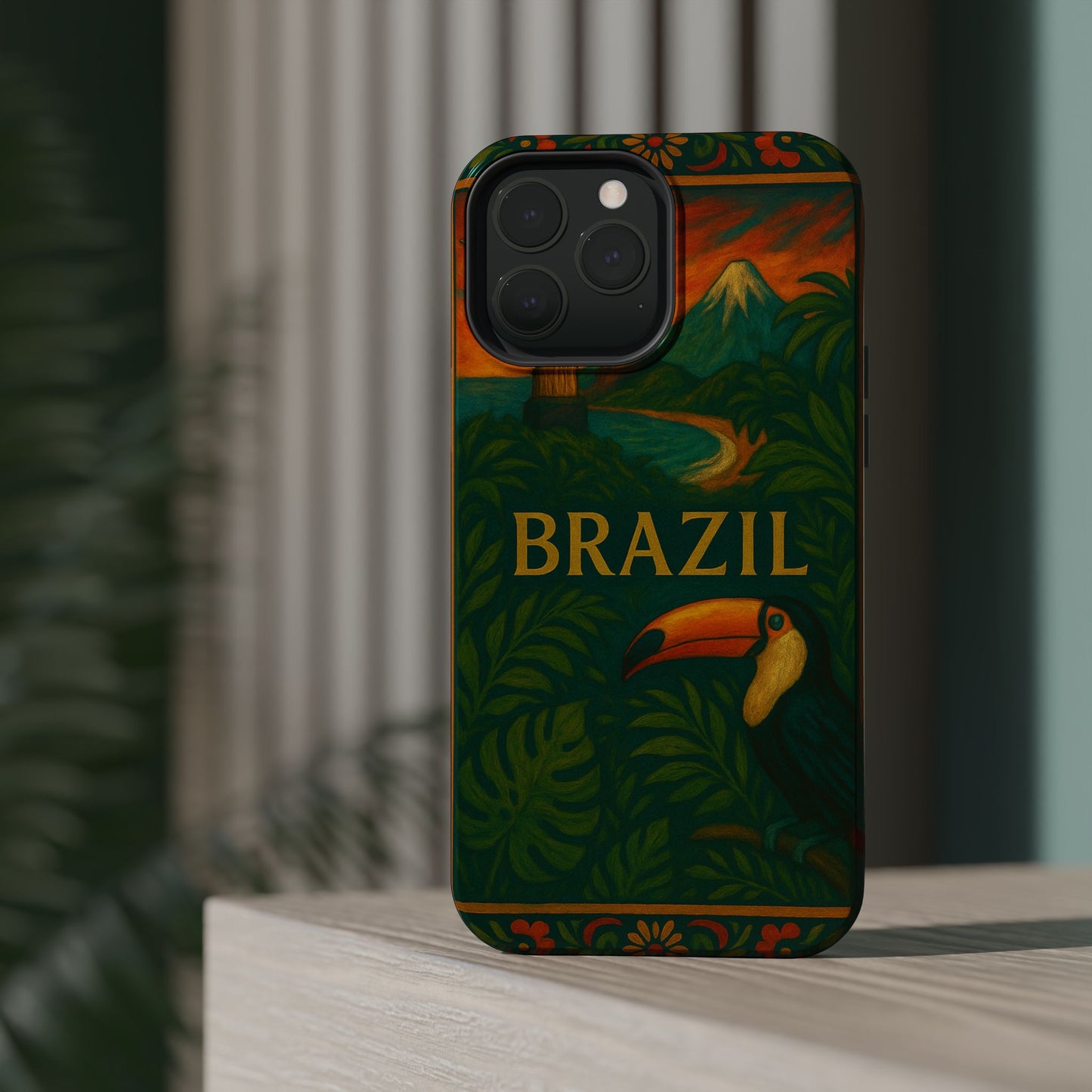 "Funda Magnética Reforzada Magnética Reforzada Brasil: Ritmo, Naturaleza y Alegría Infinita 🎶🌴🏖️"