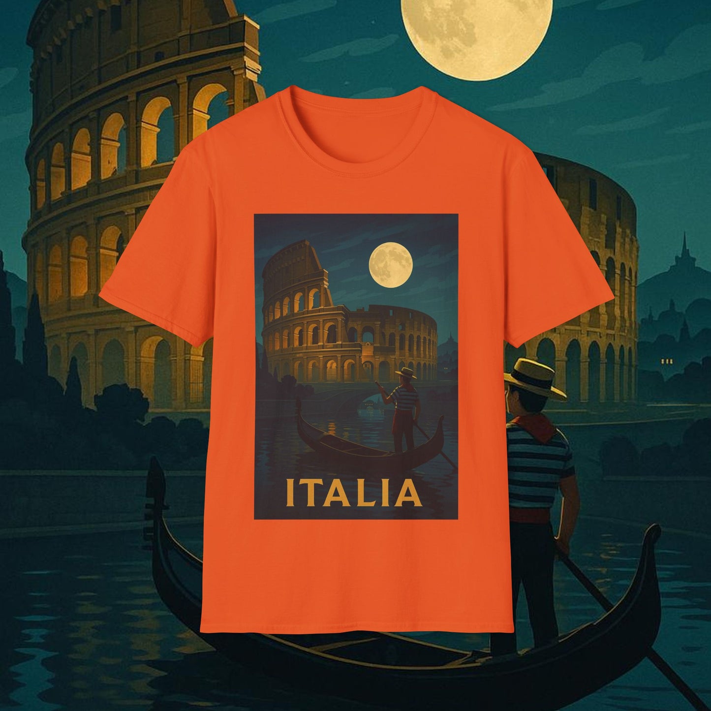 "Camiseta Italia: Arte, Pasión y Sabores Eternos 🎨🍝🏛️"