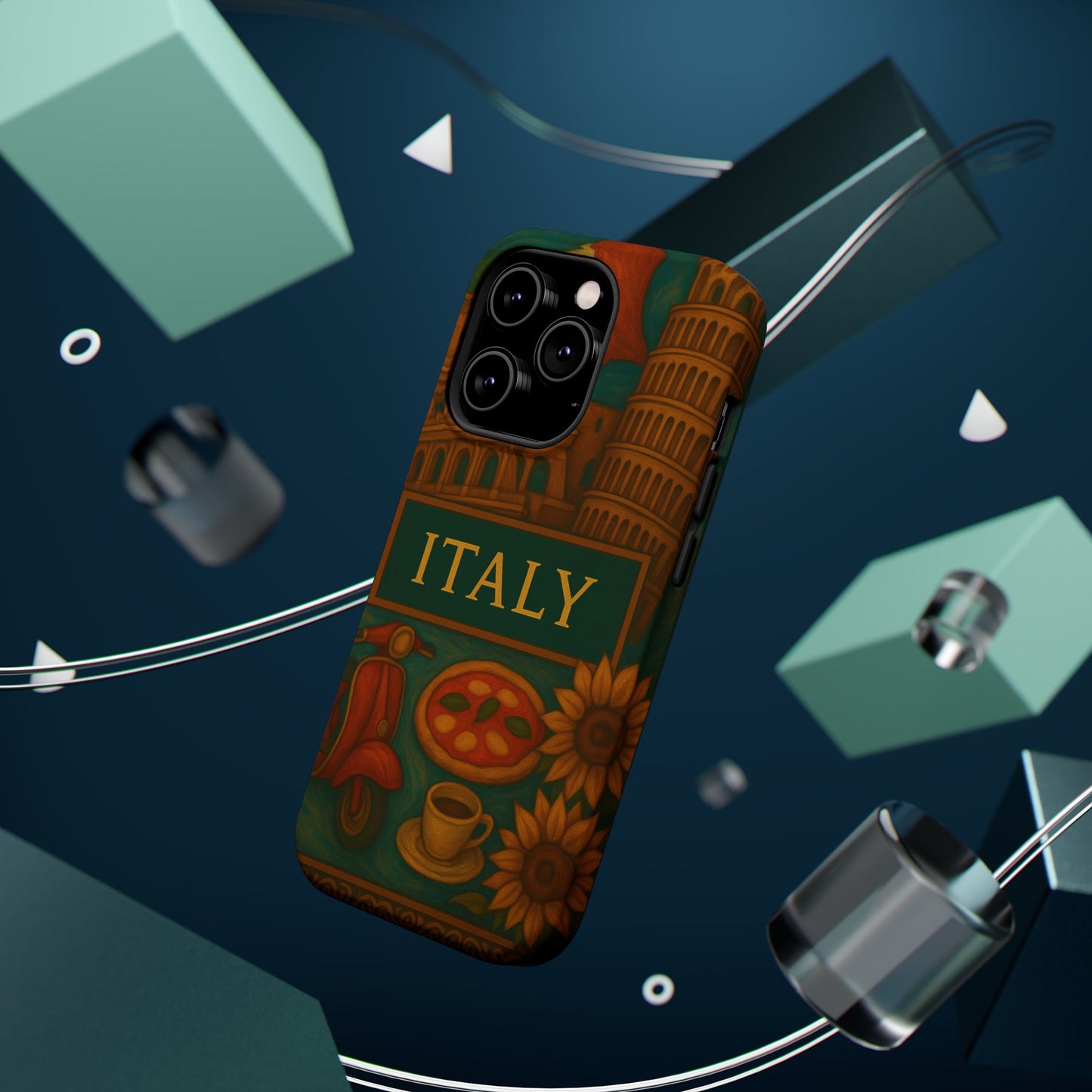 "Funda Magnética Reforzada Magnética Reforzada Italia: Arte, Pasión y Sabores Eternos 🎨🍝🏛️"