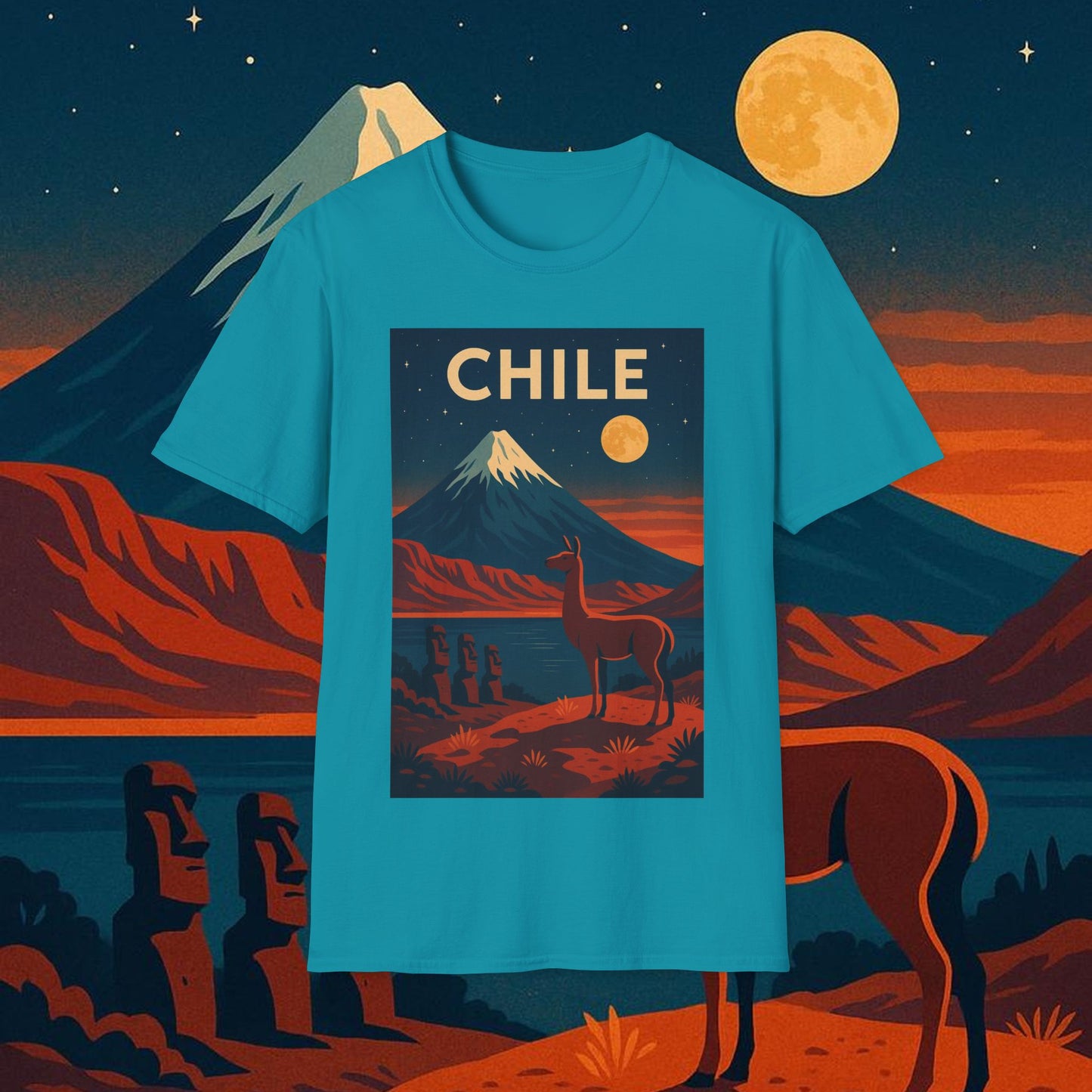 "Camiseta Chile: Naturaleza Indómita y Horizontes Eternos 🏔️🍇🏜️"