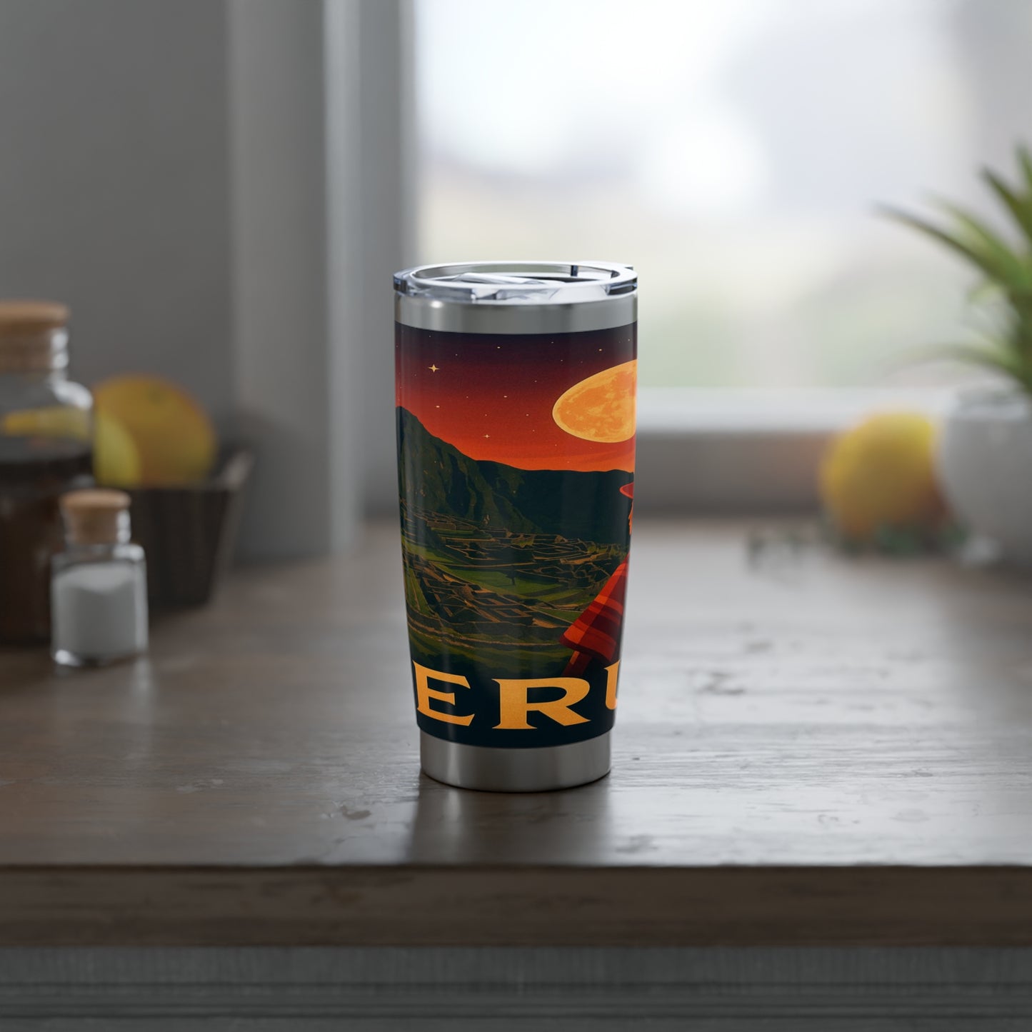 "Vaso Térmico Vagabond 20oz Perú: Misticismo, Historia y Maravillas Eternas 🏔️🦙🛕"
