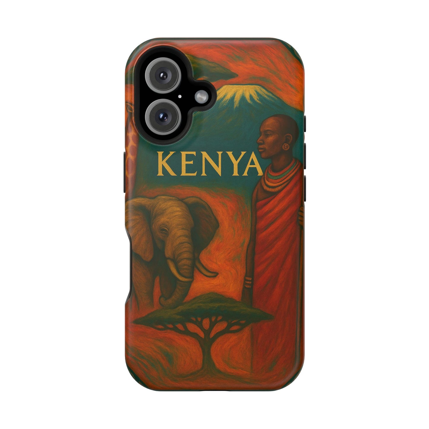 "Funda Magnética Reforzada Magnética Reforzada Kenia: Aventura Salvaje y Tierra de Horizontes Infinitos 🦁🌄🏕️"