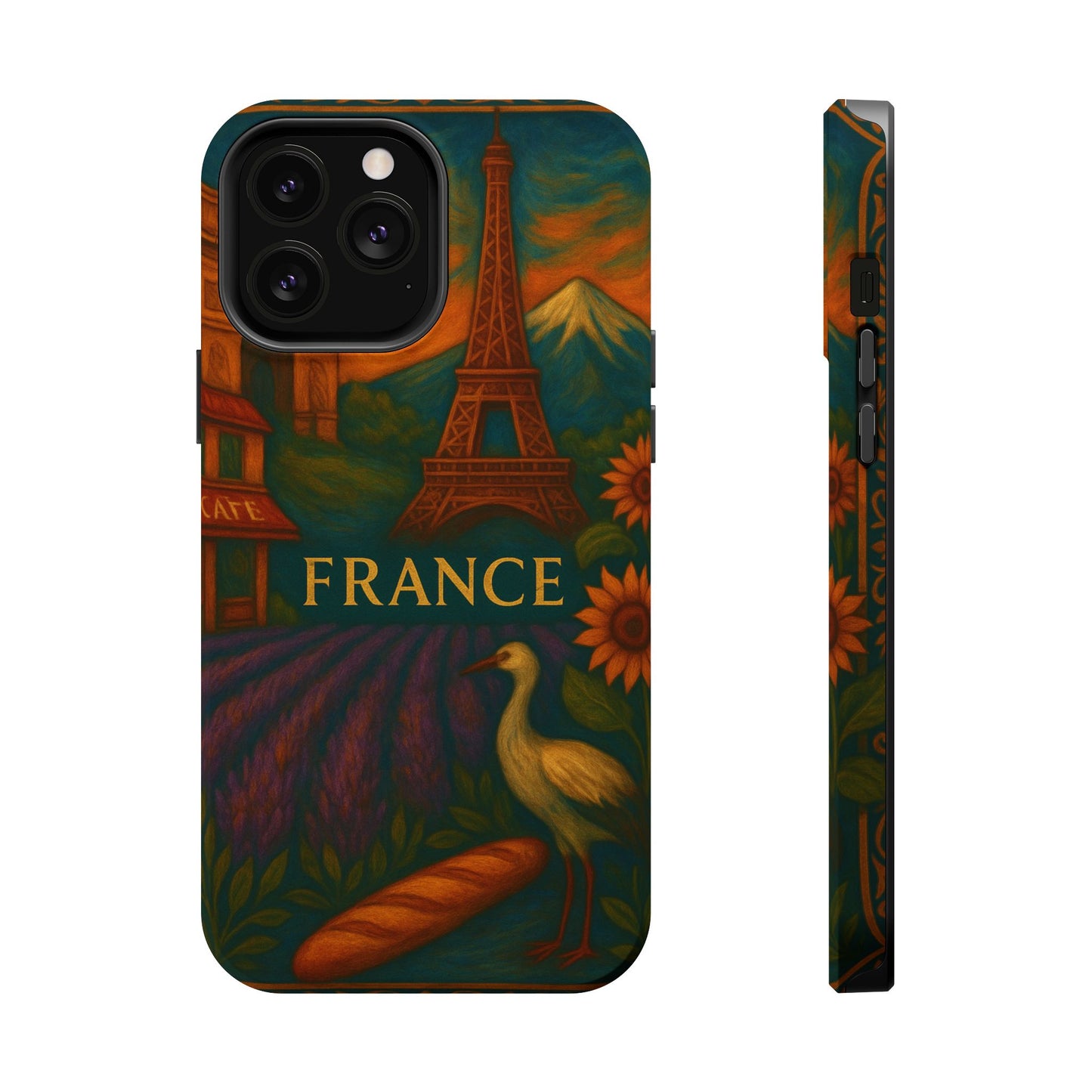 "Funda Magnética Reforzada Francia: Romance bajo la Luna 🌙🗼✨"