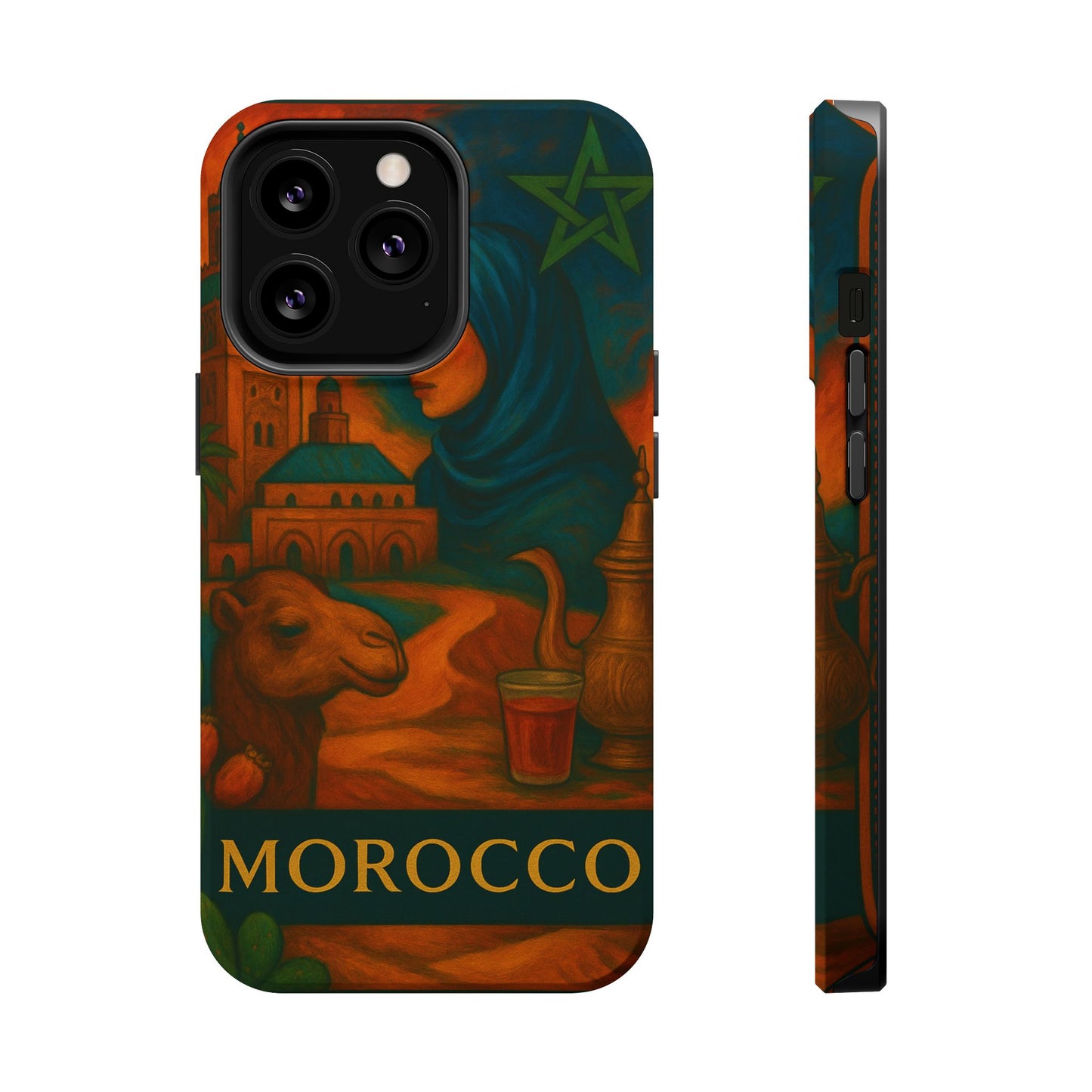 "Funda Magnética Reforzada Magnética Reforzada Marruecos: Magia del Desierto y Ciudades de Mil Colores 🐪🏜️🕌"