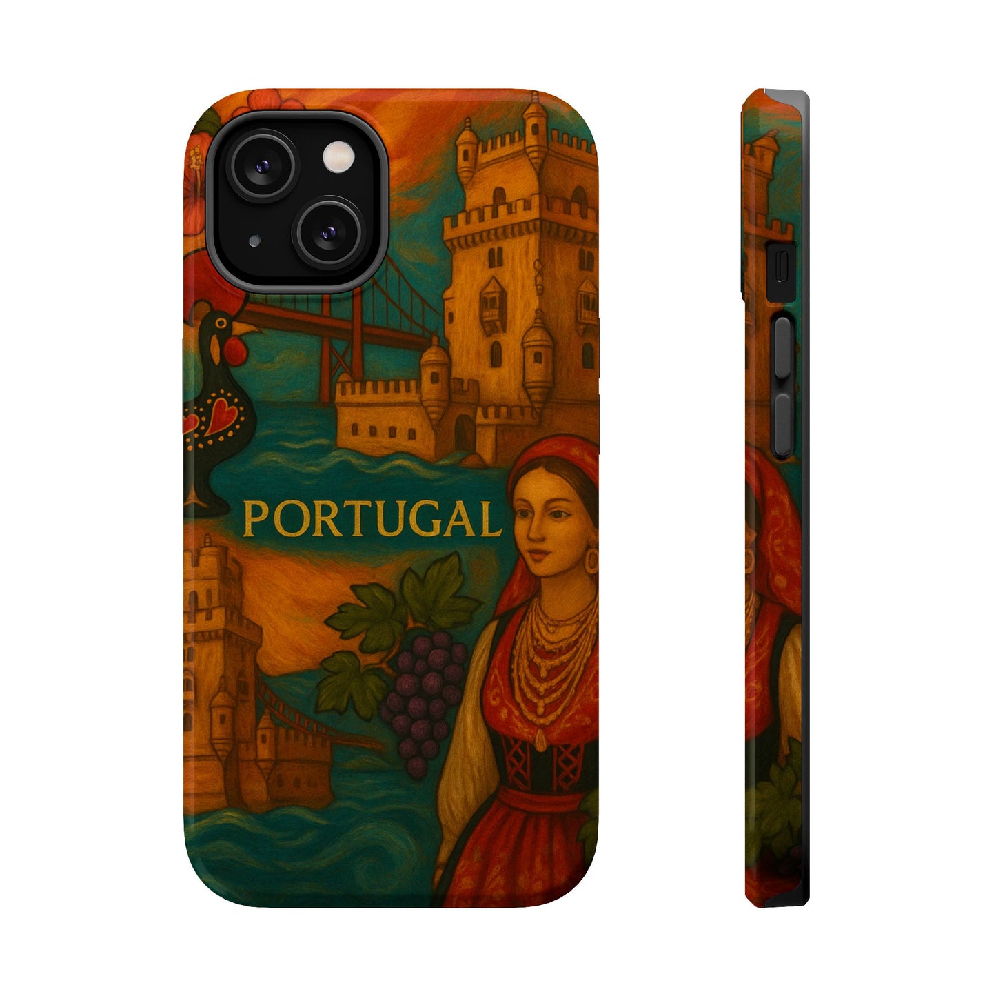 "Funda Magnética Reforzada Magnética Reforzada Portugal: Encanto Atlántico, Fados y Azulejos 🌊🎶🧿"