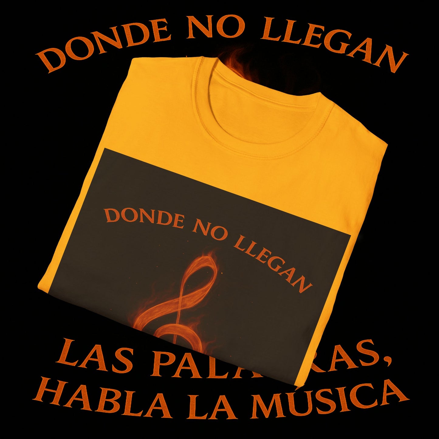 "Camiseta clave de sol 🎼🔥 “Donde nace una nota… nace una llama.” 🔥🎼