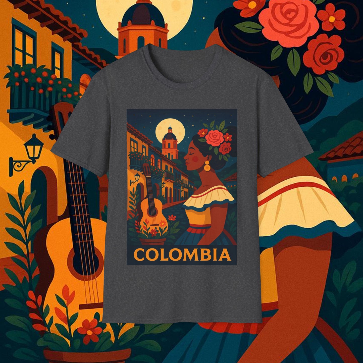 "Camiseta Colombia: Magia de Colores, Café y Tradición ☕🎨🌄"