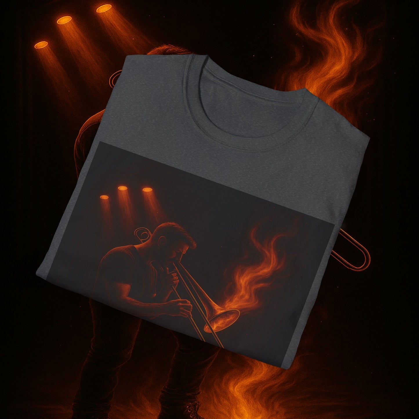 "Camiseta Trombón 🎷🔥No todos los fuegos hacen ruido… algunos tocan el alma.” 🔥🎷