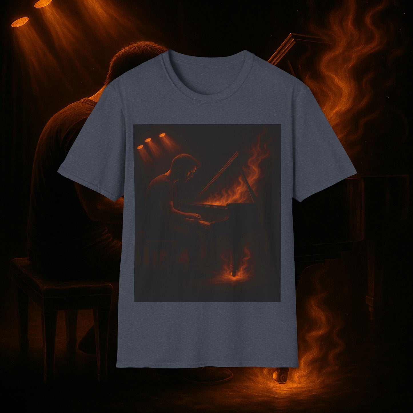 "Camiseta piano 🎹🔥Cuando las manos arden… el alma canta.” 🔥🎹