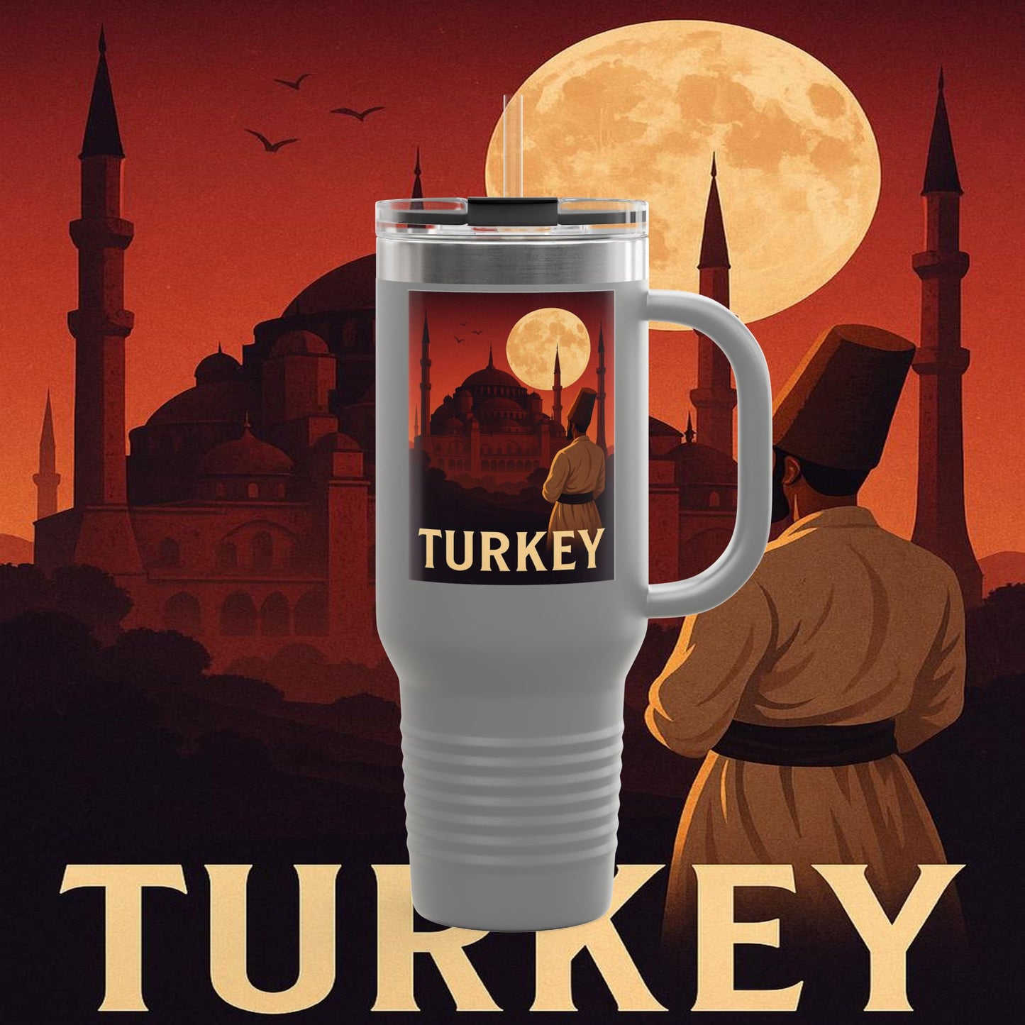 "Turkey Insulated Travel Mug✨ – Where East and West embrace"