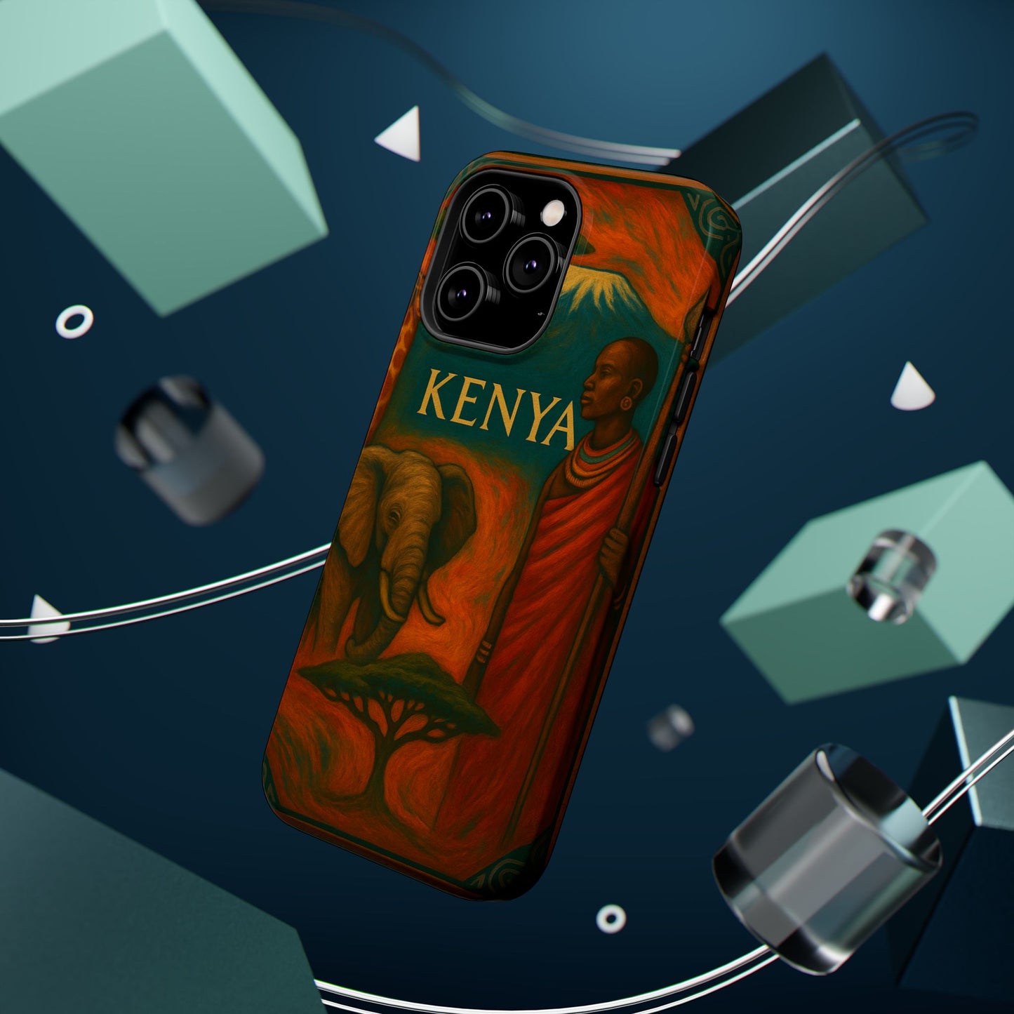 "Funda Magnética Reforzada Magnética Reforzada Kenia: Aventura Salvaje y Tierra de Horizontes Infinitos 🦁🌄🏕️"