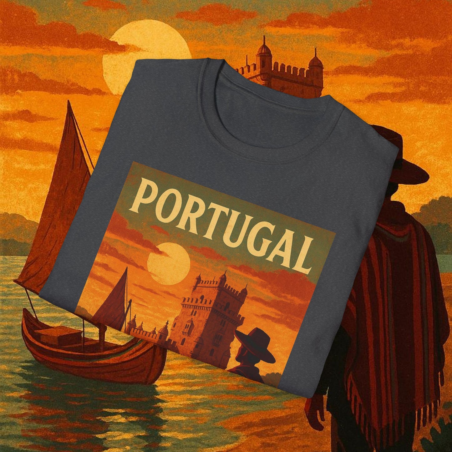 "Camiseta Portugal: Encanto Atlántico, Fados y Azulejos 🌊🎶🧿"