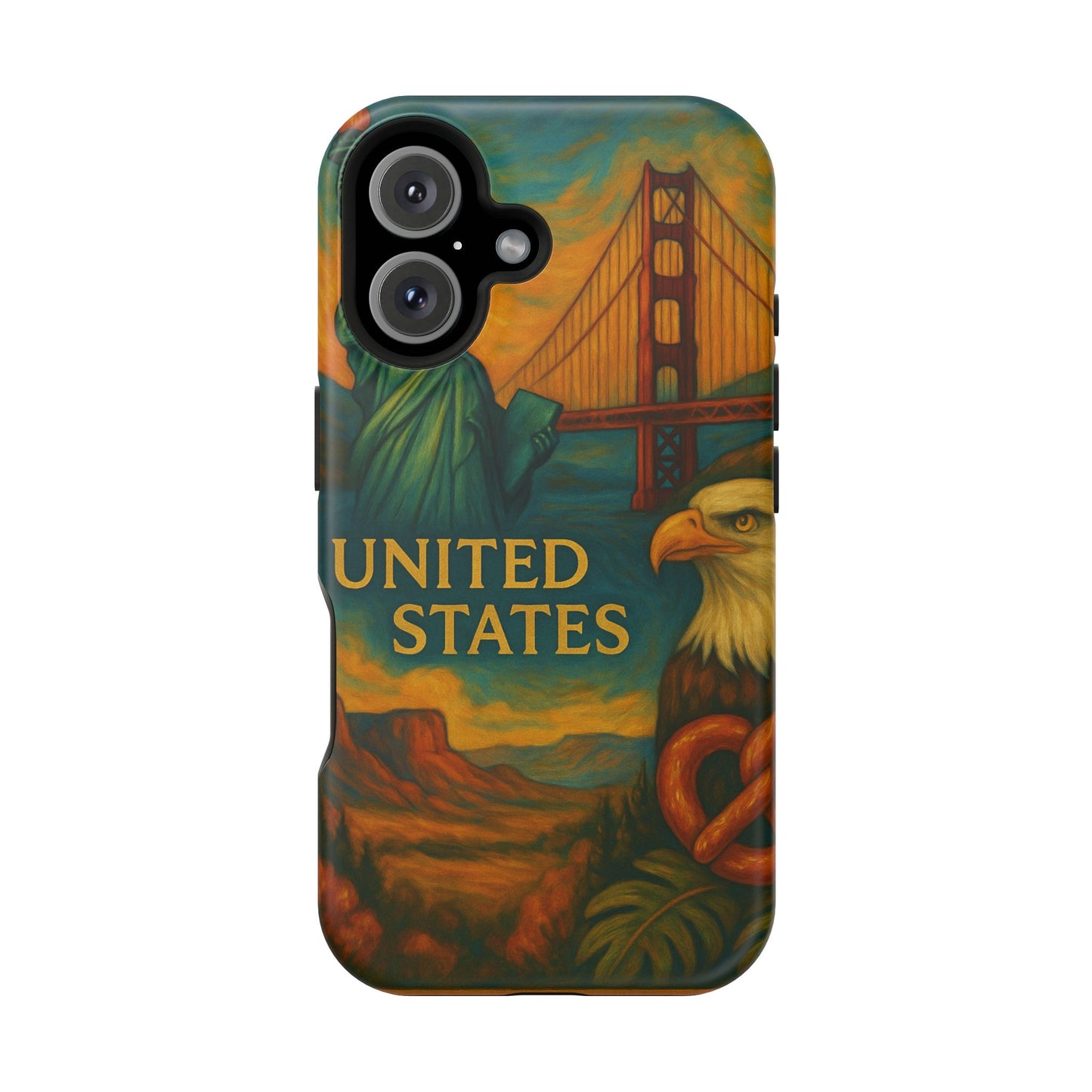 "Funda Magnética Reforzada Estados Unidos: Sueños, Libertad y Grandes Horizontes 🗽🏜️🌆"
