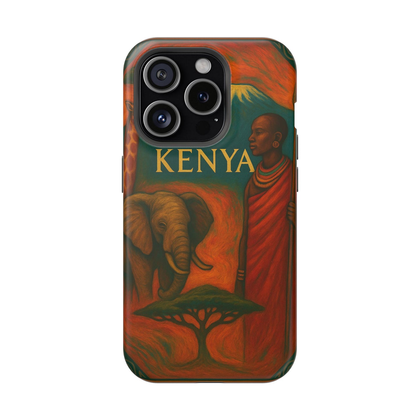 "Funda Magnética Reforzada Magnética Reforzada Kenia: Aventura Salvaje y Tierra de Horizontes Infinitos 🦁🌄🏕️"