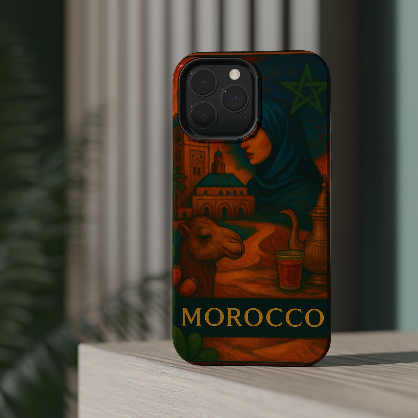 "Funda Magnética Reforzada Magnética Reforzada Marruecos: Magia del Desierto y Ciudades de Mil Colores 🐪🏜️🕌"