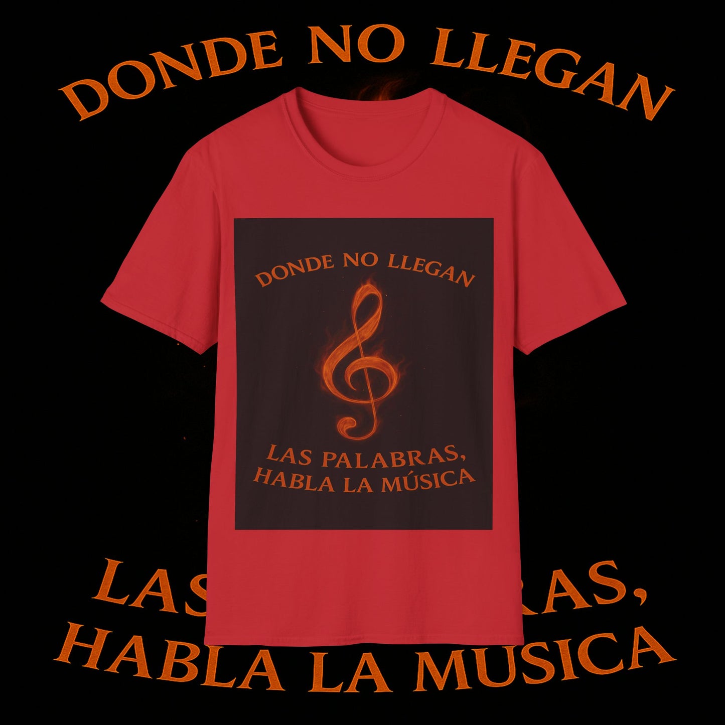 "Camiseta clave de sol 🎼🔥 “Donde nace una nota… nace una llama.” 🔥🎼