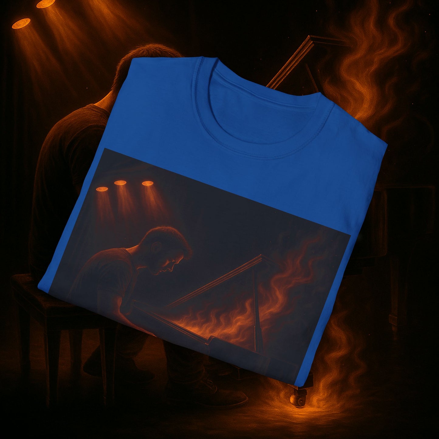 "Camiseta piano 🎹🔥Cuando las manos arden… el alma canta.” 🔥🎹