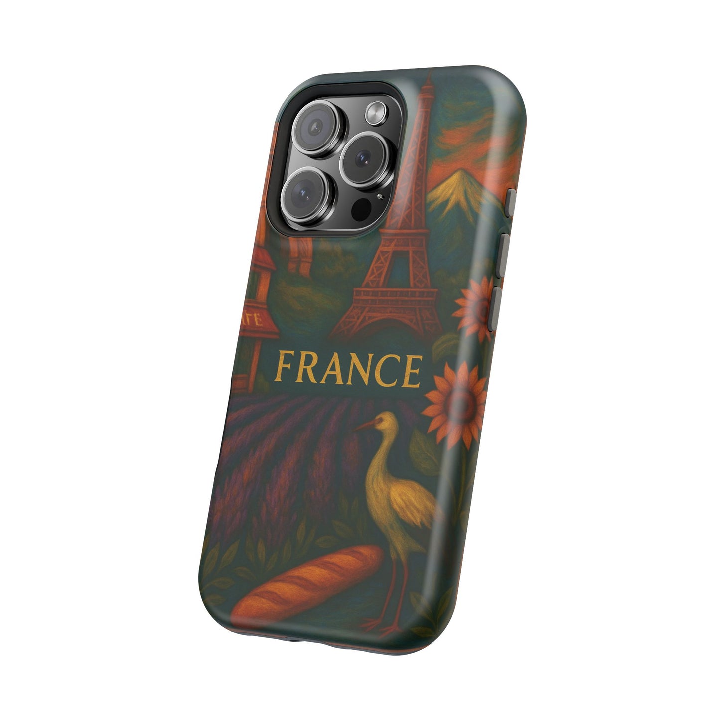 "Funda Magnética Reforzada Francia: Romance bajo la Luna 🌙🗼✨"
