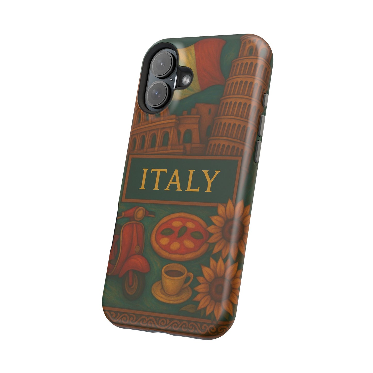 "Funda Magnética Reforzada Magnética Reforzada Italia: Arte, Pasión y Sabores Eternos 🎨🍝🏛️"