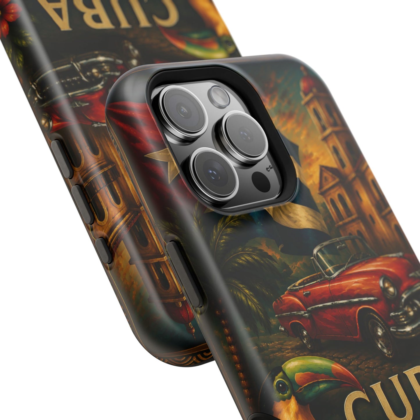 "Funda Magnética Reforzada Magnética Reforzada Cuba: Ritmo, Historia y Encanto Caribeño 🎺🚗🌴 "