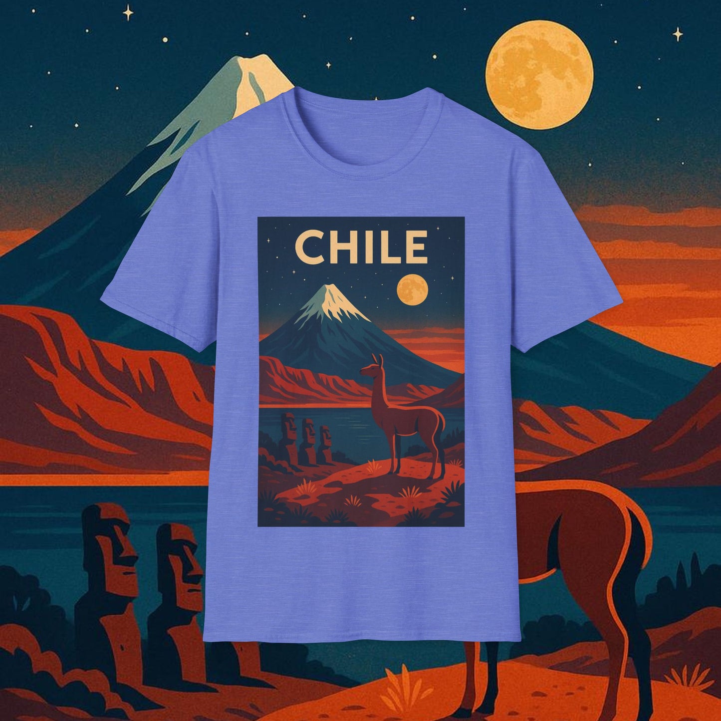 "Camiseta Chile: Naturaleza Indómita y Horizontes Eternos 🏔️🍇🏜️"