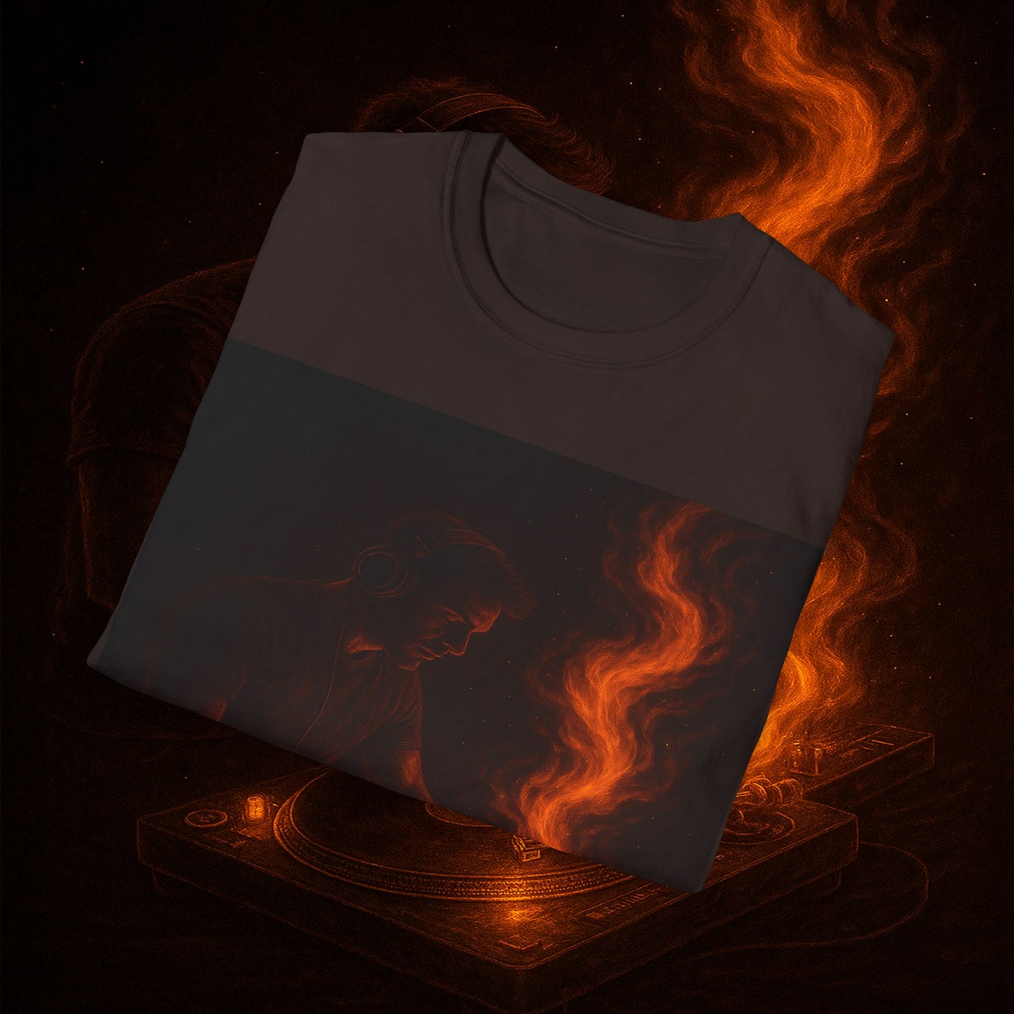 "Camiseta dj 🎧🔥 No mezclas canciones… mezclas fuego.” 🔥🎧