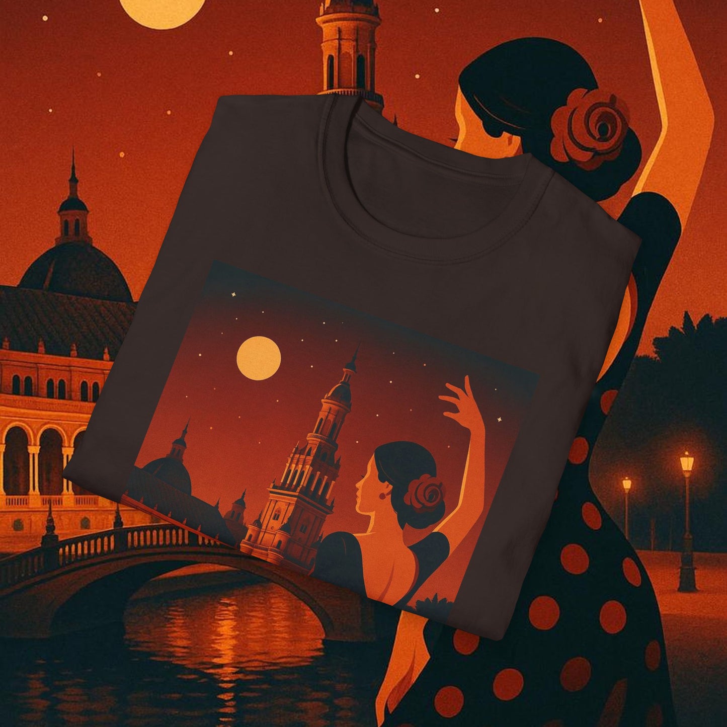 "Camiseta España: Pasión, Arte y Sabores que Enamoran 🎨💃🍷"