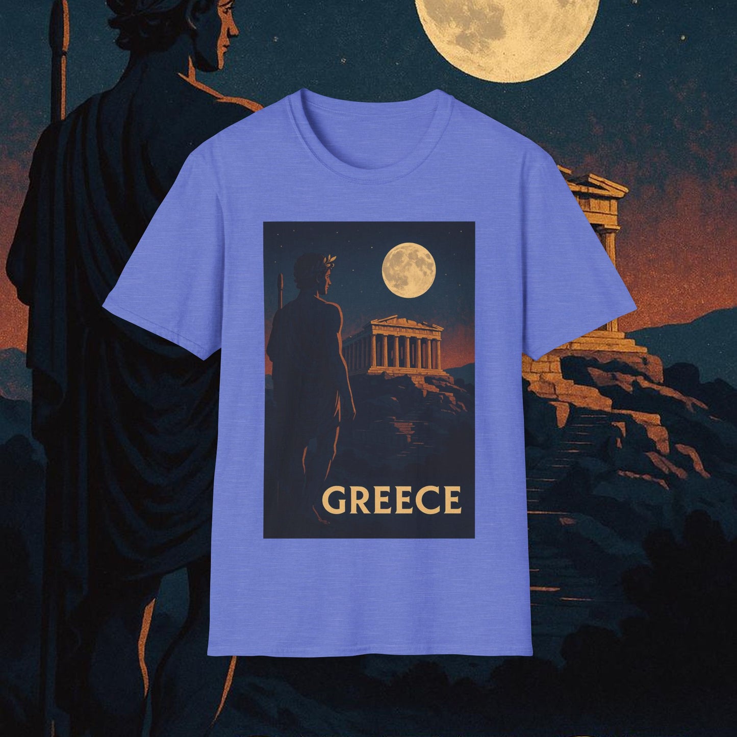 "Camiseta Grecia: Cuna de Dioses, Maravillas y Filosofía 🌊🏛️⚡"
