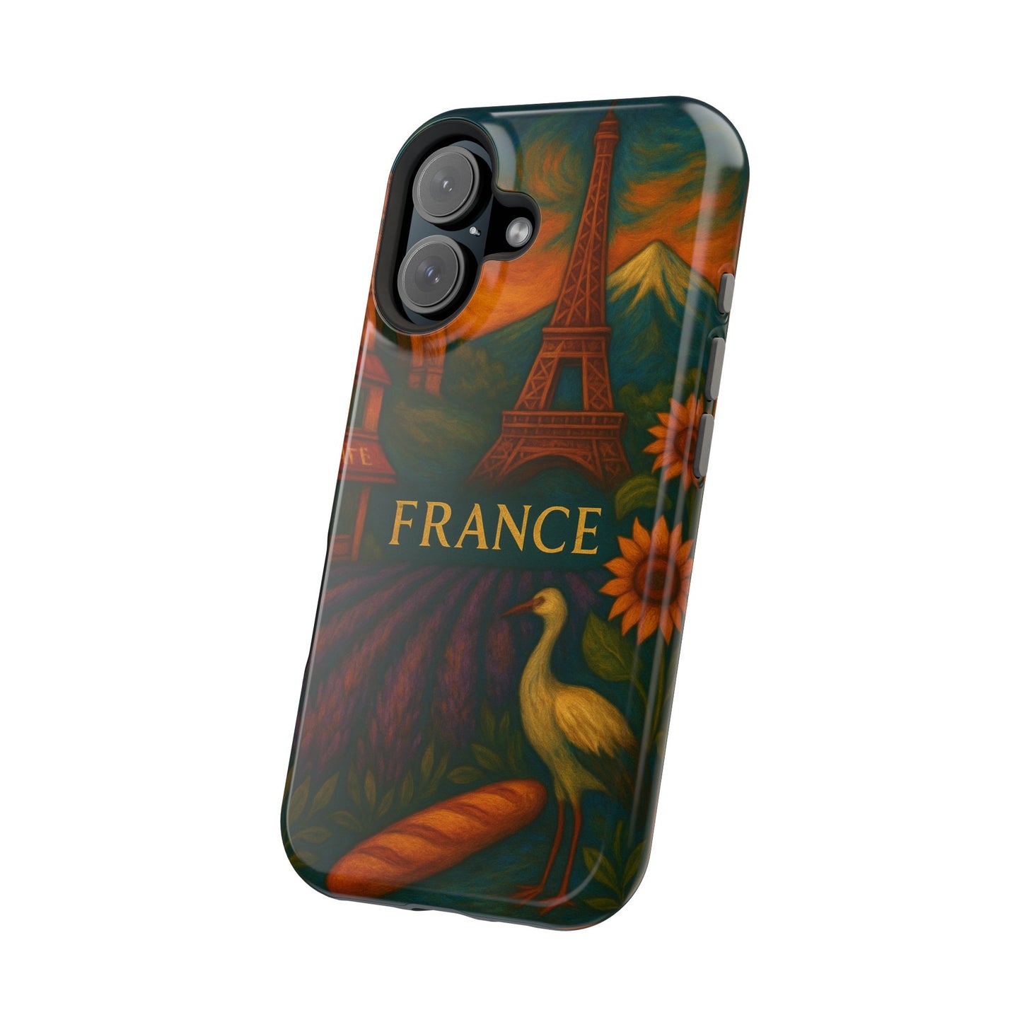 "Funda Magnética Reforzada Francia: Romance bajo la Luna 🌙🗼✨"