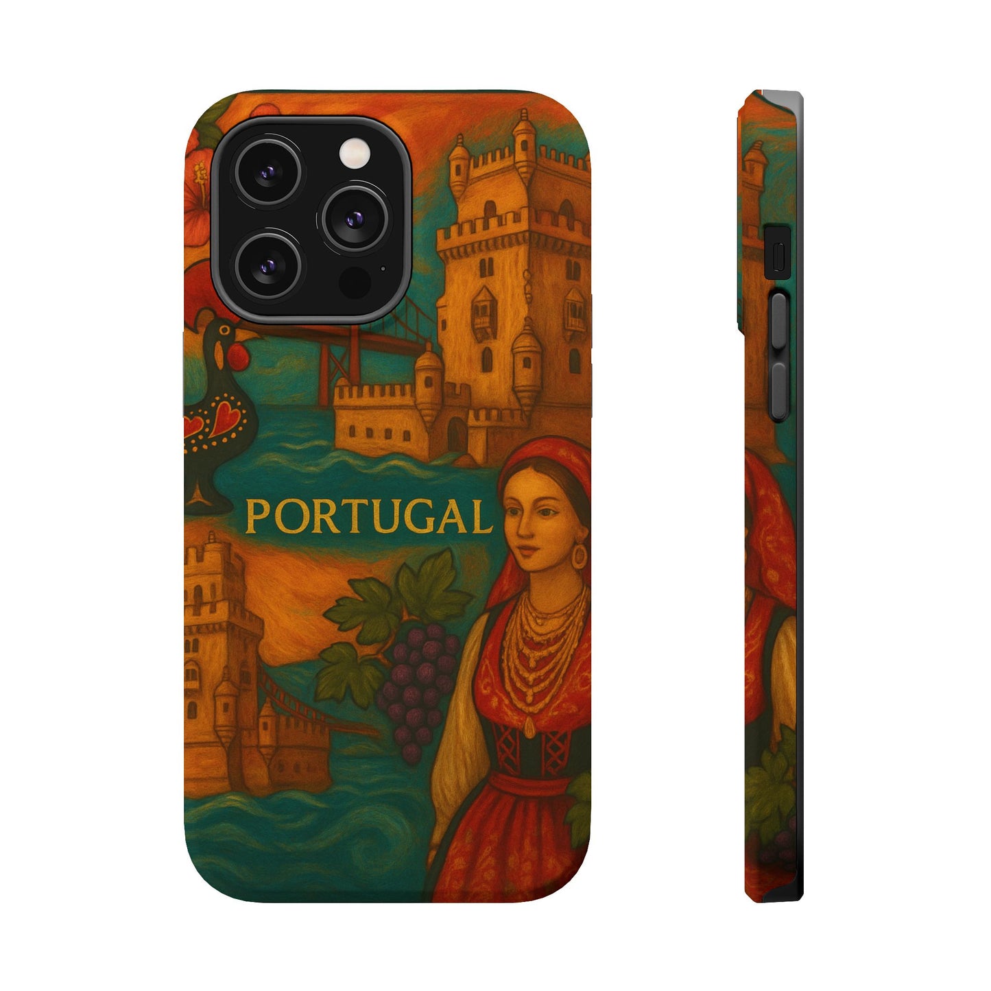 "Funda Magnética Reforzada Magnética Reforzada Portugal: Encanto Atlántico, Fados y Azulejos 🌊🎶🧿"