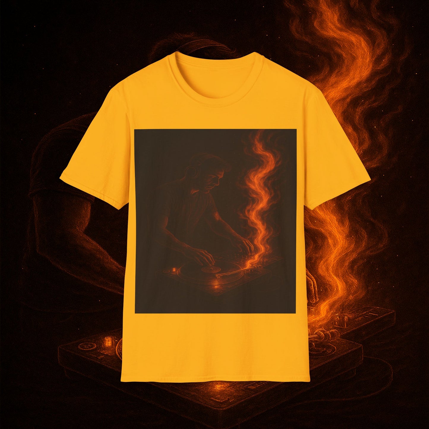 "Camiseta dj 🎧🔥 No mezclas canciones… mezclas fuego.” 🔥🎧