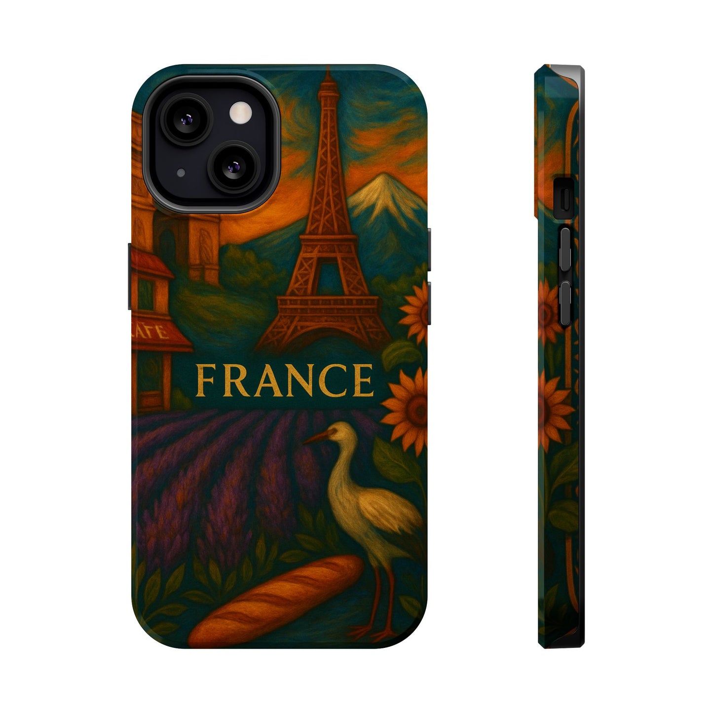 "Funda Magnética Reforzada Francia: Romance bajo la Luna 🌙🗼✨"