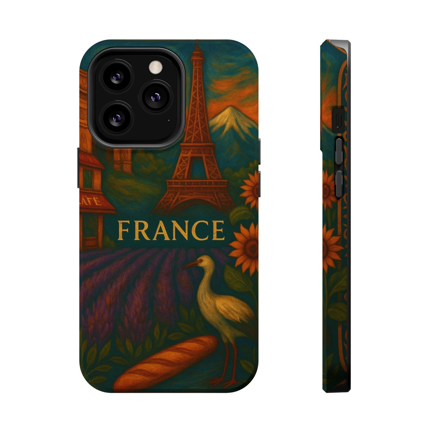 "Funda Magnética Reforzada Francia: Romance bajo la Luna 🌙🗼✨"