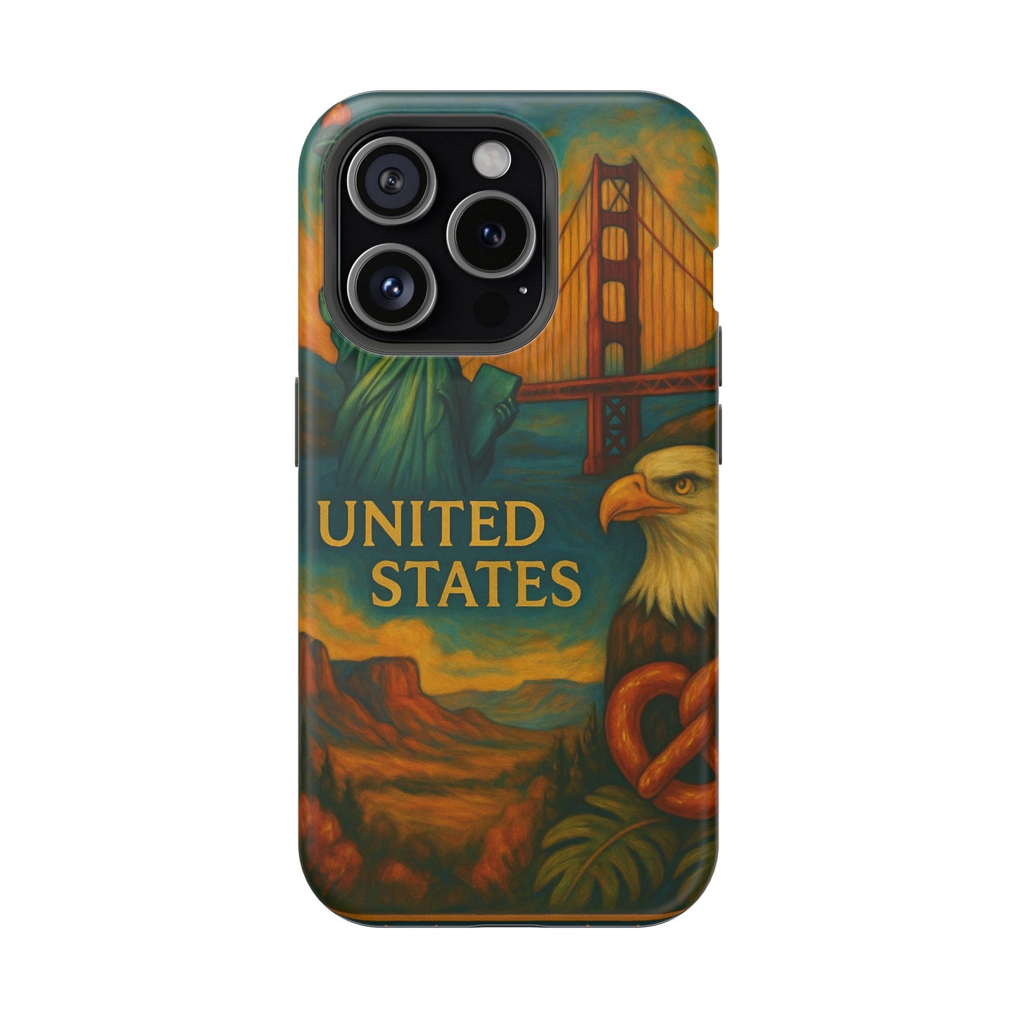"Funda Magnética Reforzada Estados Unidos: Sueños, Libertad y Grandes Horizontes 🗽🏜️🌆"