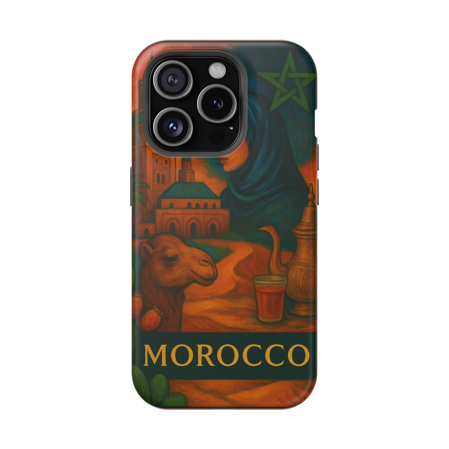 "Funda Magnética Reforzada Magnética Reforzada Marruecos: Magia del Desierto y Ciudades de Mil Colores 🐪🏜️🕌"