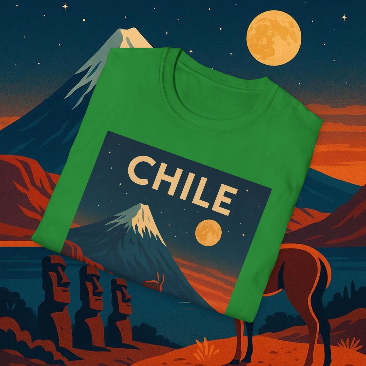 "Camiseta Chile: Naturaleza Indómita y Horizontes Eternos 🏔️🍇🏜️"