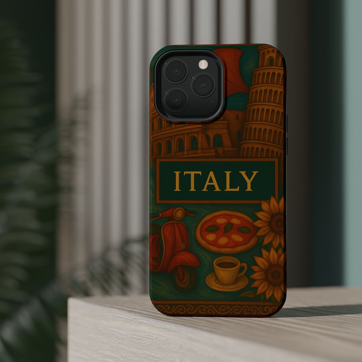 "Funda Magnética Reforzada Magnética Reforzada Italia: Arte, Pasión y Sabores Eternos 🎨🍝🏛️"