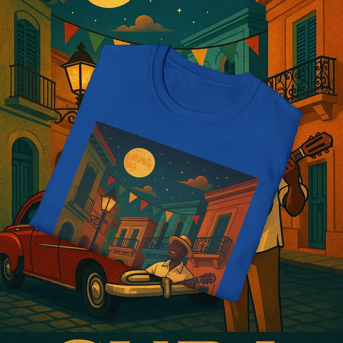 "Camiseta Cuba: Ritmo, Historia y Encanto Caribeño 🎺🚗🌴 "