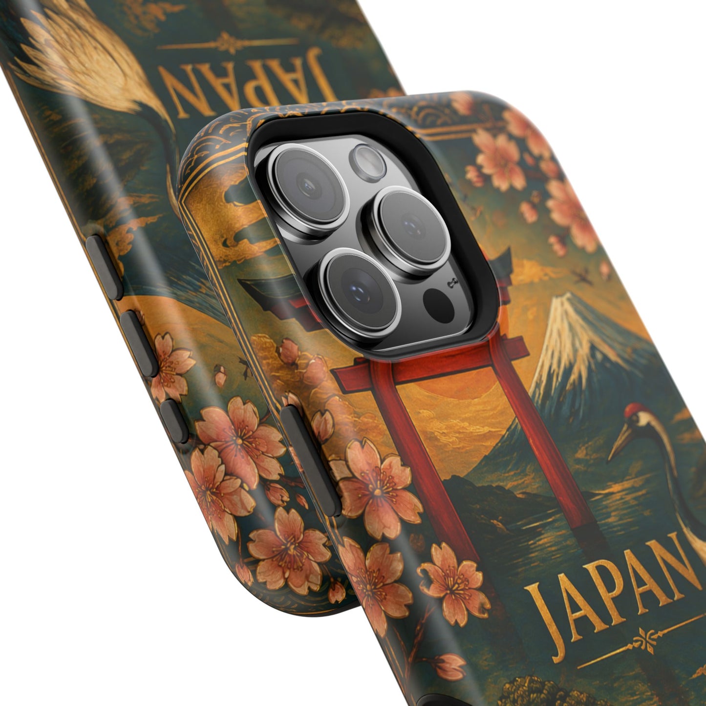 "Funda Magnética Reforzada Japón: Tradición entre Cerezos y Montañas 🌸⛩️🗻"