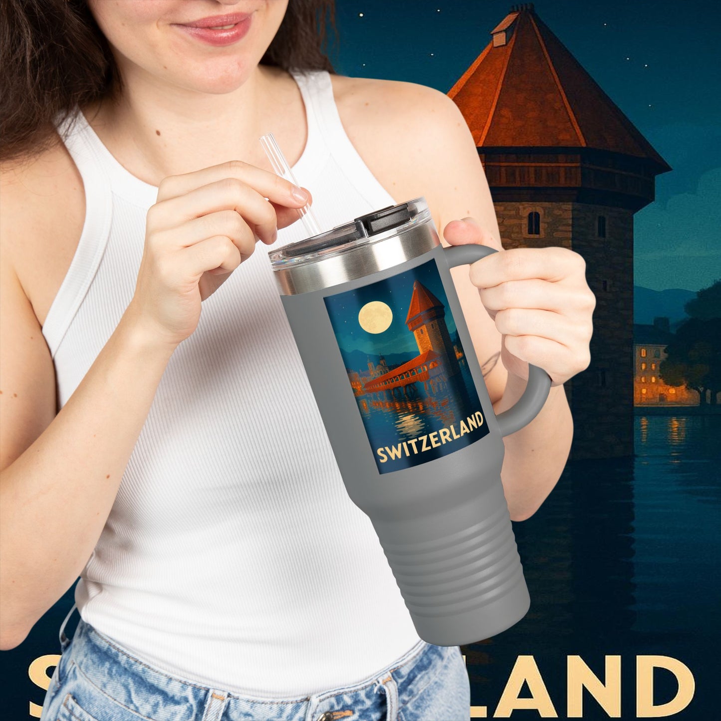 "Swiss Insulated Travel Mug❄️ – Land of majestic mountains and legendary precision"