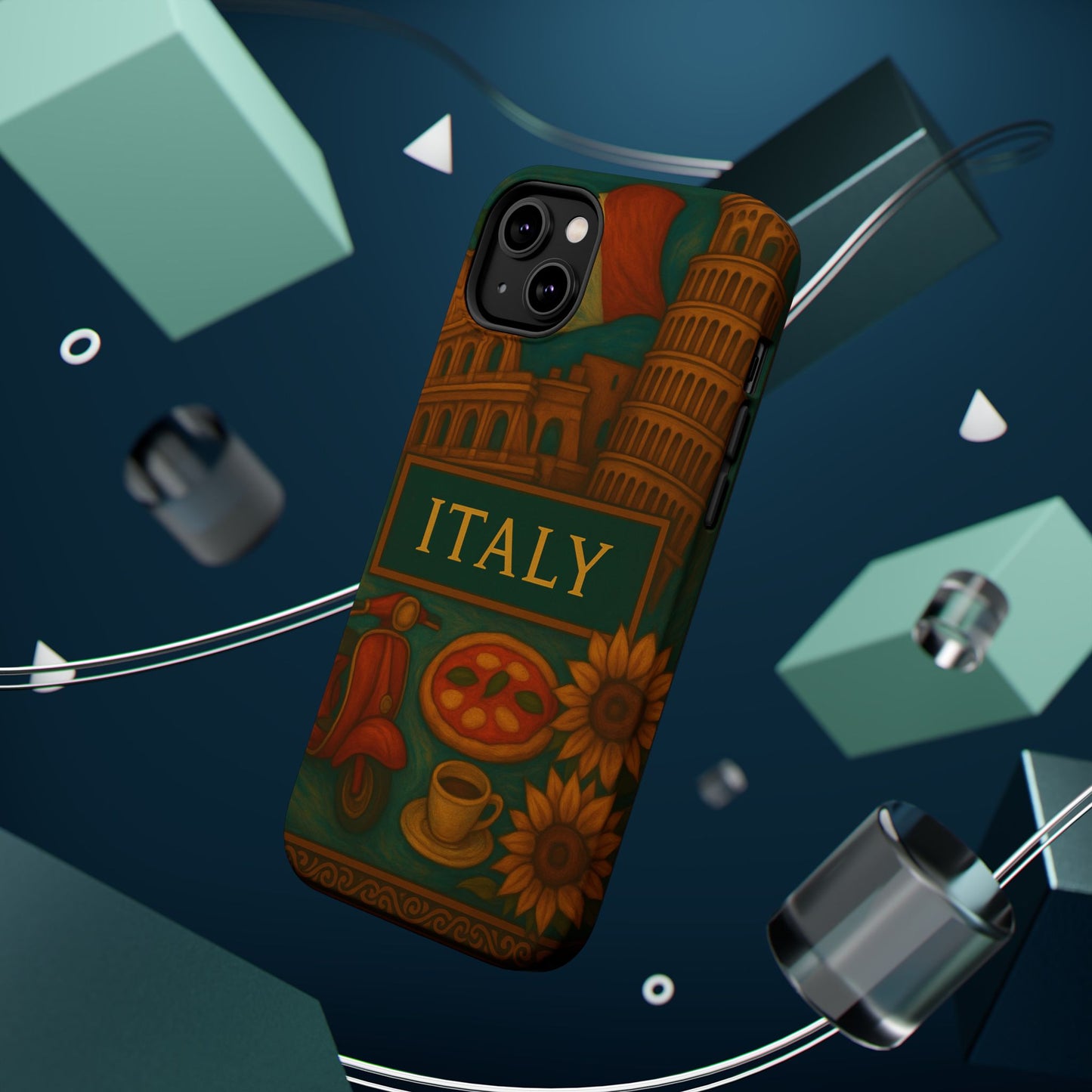 "Funda Magnética Reforzada Magnética Reforzada Italia: Arte, Pasión y Sabores Eternos 🎨🍝🏛️"