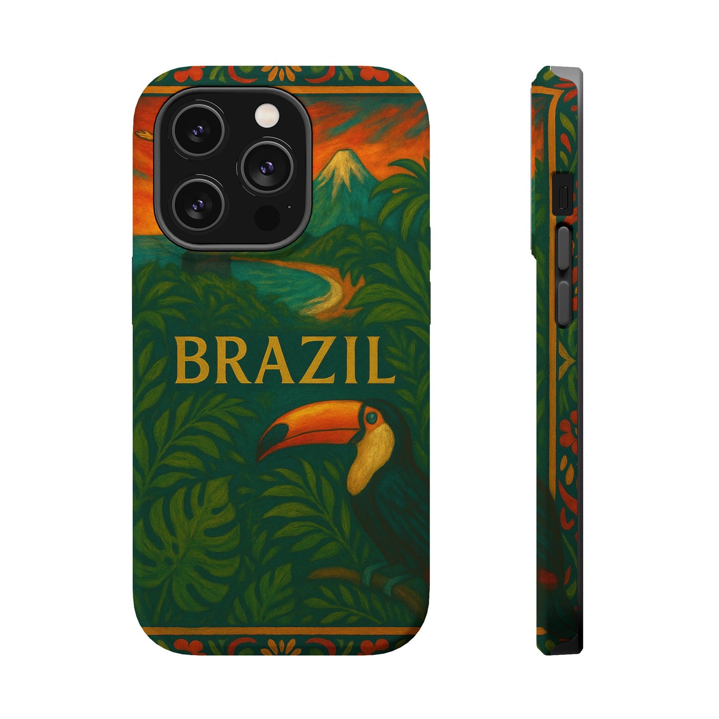 "Funda Magnética Reforzada Magnética Reforzada Brasil: Ritmo, Naturaleza y Alegría Infinita 🎶🌴🏖️"