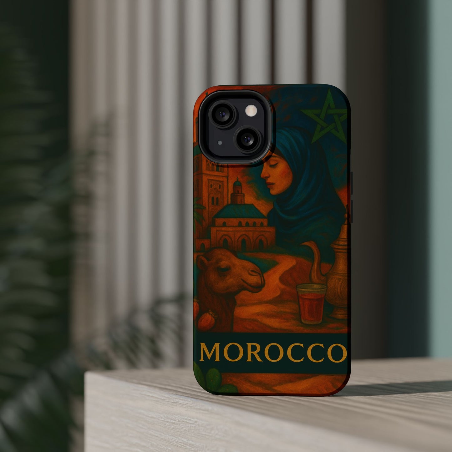 "Funda Magnética Reforzada Magnética Reforzada Marruecos: Magia del Desierto y Ciudades de Mil Colores 🐪🏜️🕌"