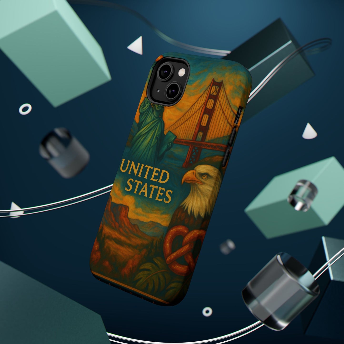 "Funda Magnética Reforzada Estados Unidos: Sueños, Libertad y Grandes Horizontes 🗽🏜️🌆"