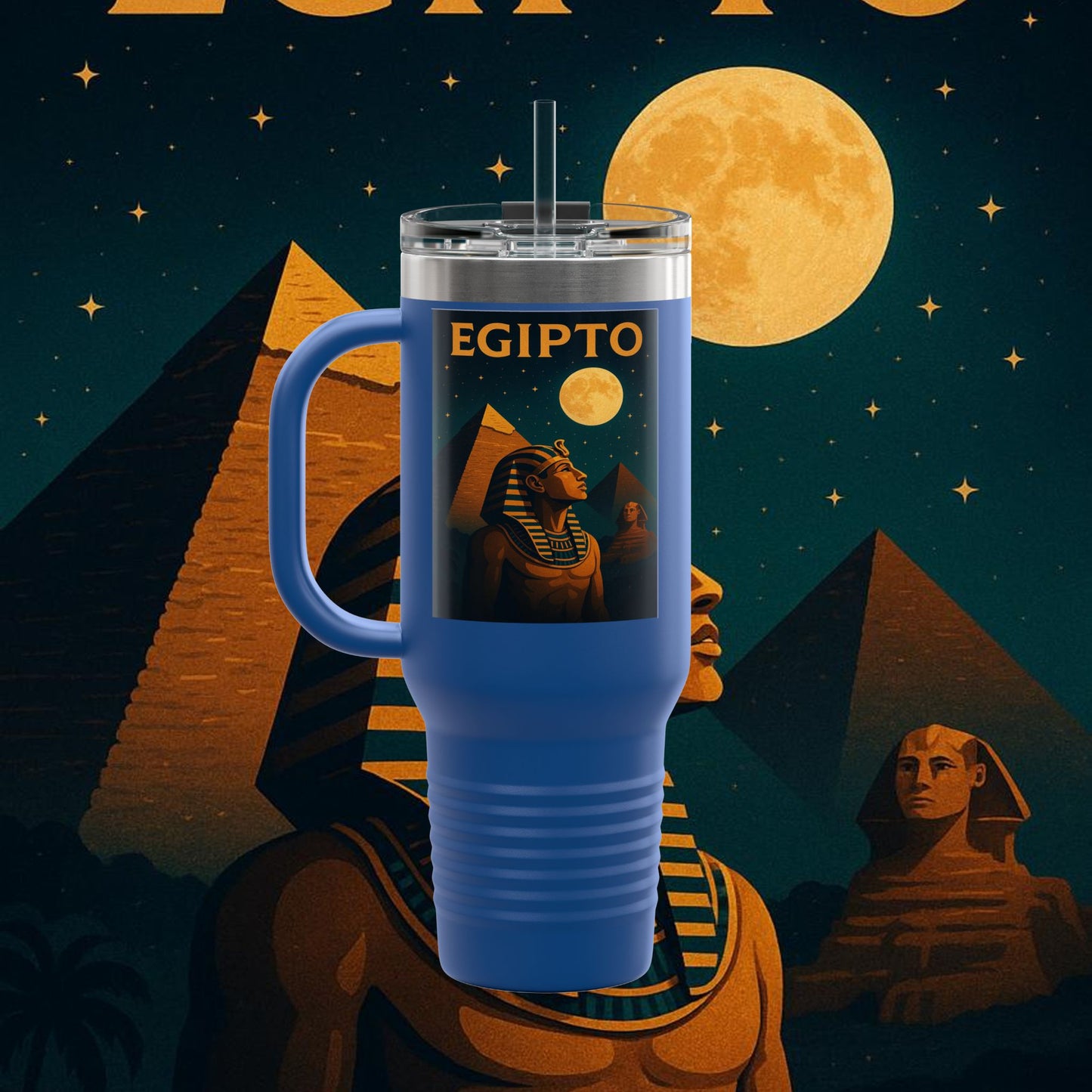 "taza de Viaje Aislada Egipto Misterio Dorado del Nilo 🏺🌅🐫"