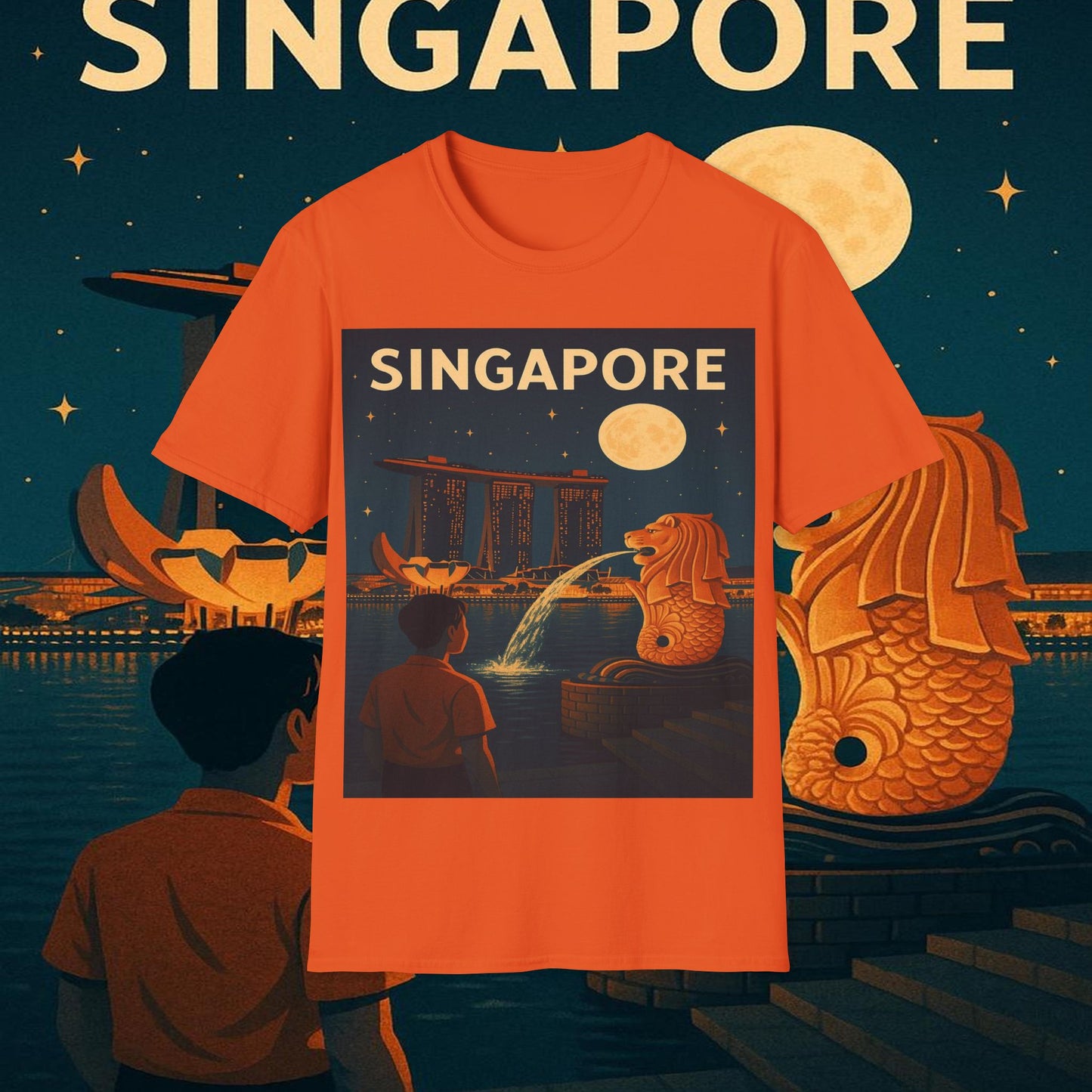 "Camiseta Singapur 🌆 – Futuro, cultura y naturaleza en un solo lugar"
