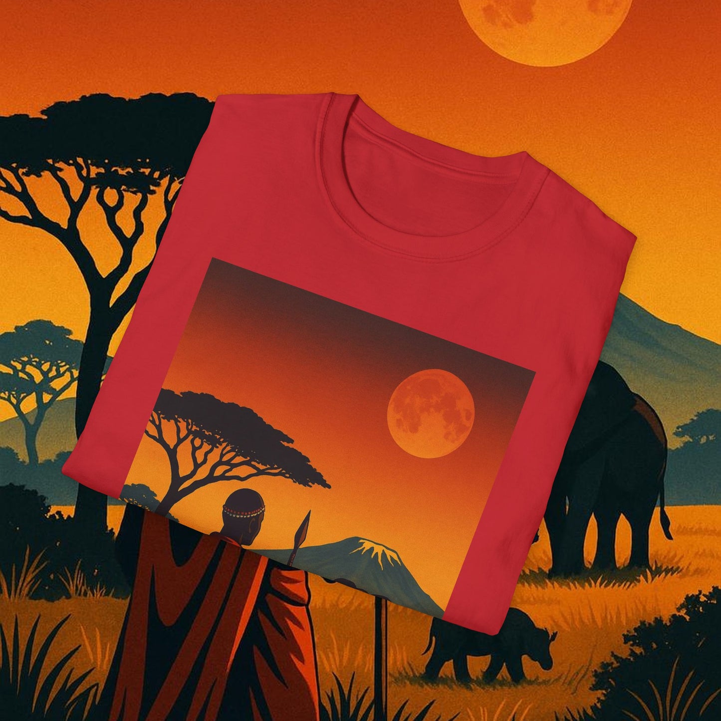 "Camiseta Kenia: Aventura Salvaje y Tierra de Horizontes Infinitos 🦁🌄🏕️"