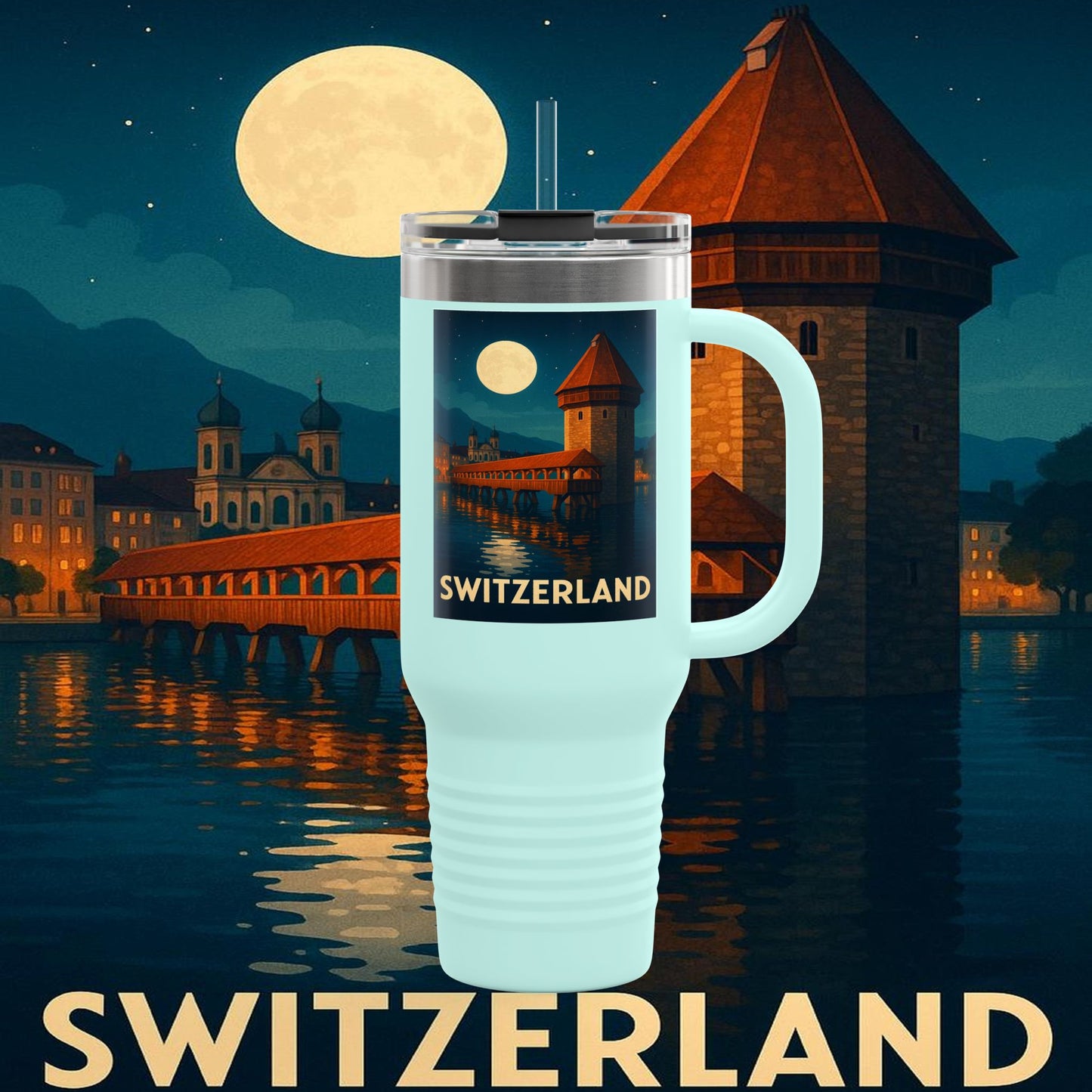"Swiss Insulated Travel Mug❄️ – Land of majestic mountains and legendary precision"